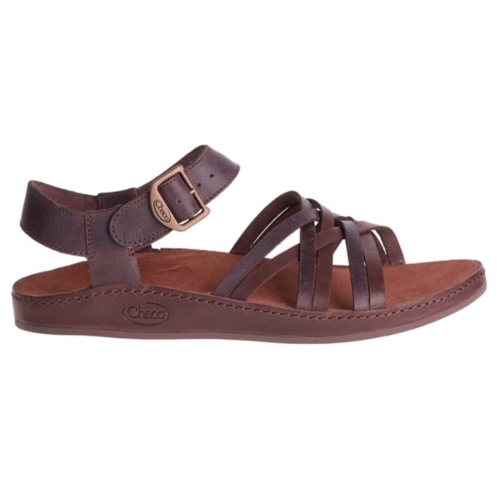 Chaco Woman’s Fallon Leather Sandals Java Size 8 - image 1